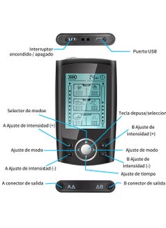 Generic 36 Modes Muscle Stimulator,Massager, Unit Muscle Stimulator for Back Pain , Wireless Dual Channel,  Digital Electrical Body Massager Pulse, Muscle Stimulator Pain Relief  - Image 3