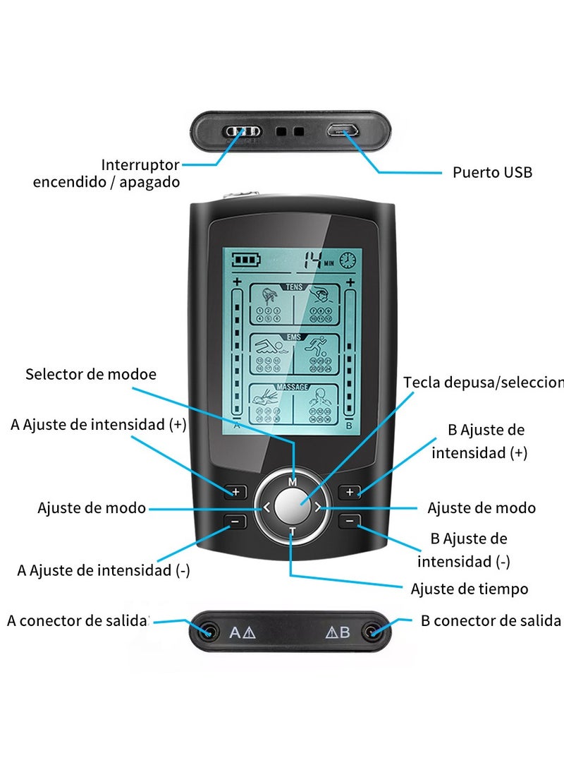 36 Modes Muscle Stimulator,Massager, Unit Muscle Stimulator for Back Pain , Wireless Dual Channel,  Digital Electrical Body Massager Pulse, Muscle Stimulator Pain Relief - Image 3