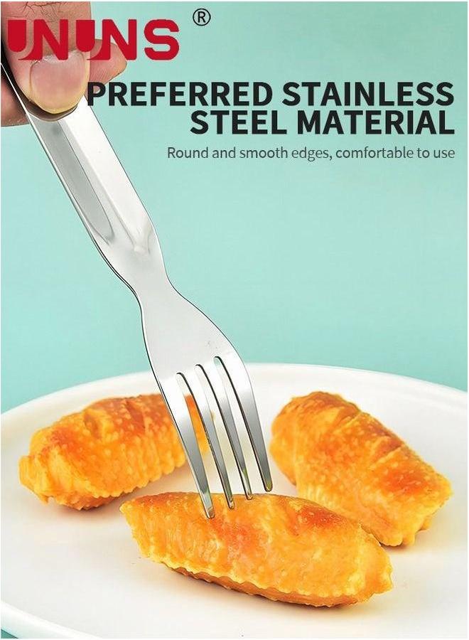 UNUNS Flatware Cutlery Set,4 Pcs Stainless Steel Knife Fork Spoon Bottle Opener Set,Silverware Utensils Kit,Flatware Cooking Cookware Set For Home Camping Traveling Picnic,Utility Kitchen - Image 3