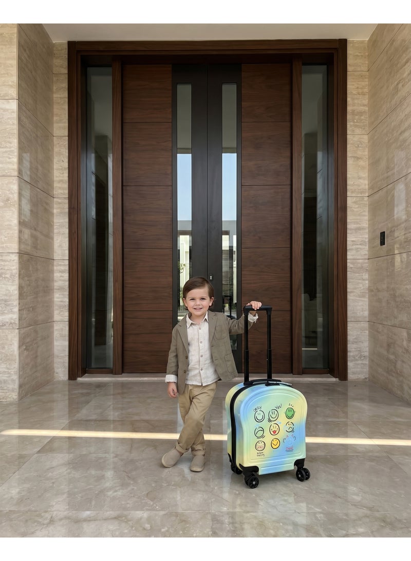 ZAAPPY Kids Cute Printed ABS Lightweight 17 Inch Cabin Size Luggage, 8 Wheels, Combination Lock Suitcase - Image 2
