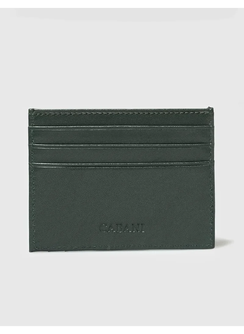 Cabani Genuine Leather Green Card Holder