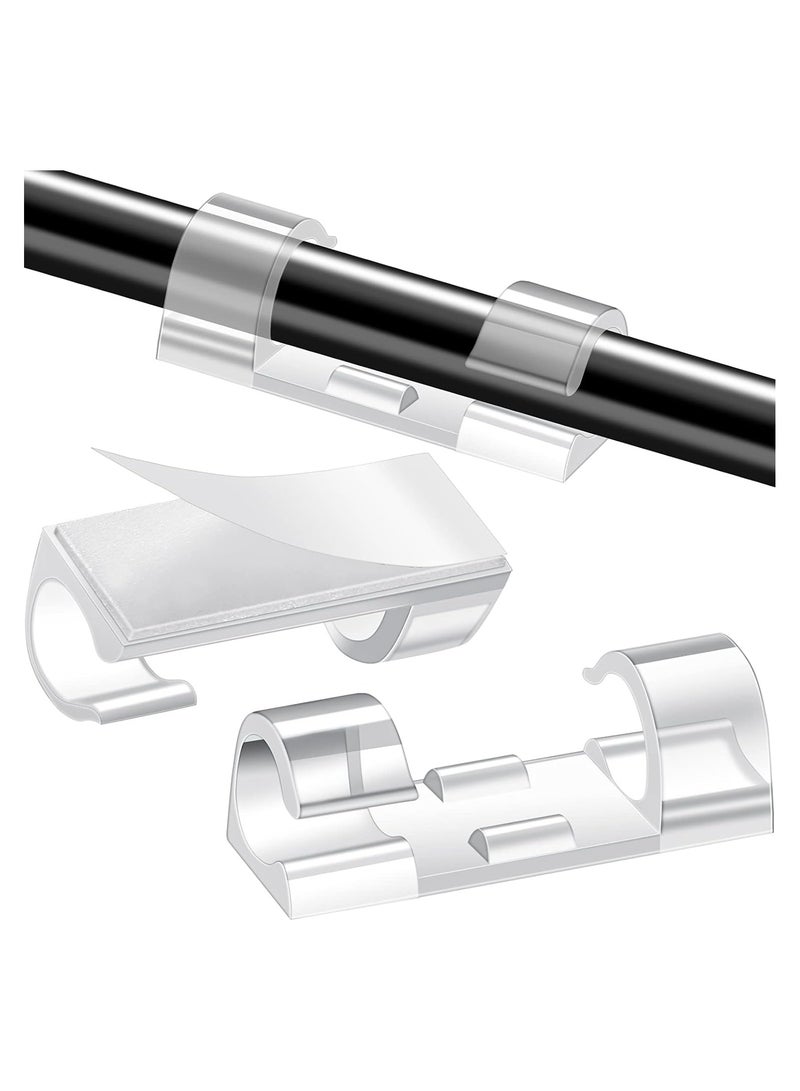 Cable Clips Wire Holder Self Adhesive Cable Clips Cord Holder Plastic Cord Organizer Clips for Computer Electrical Wire with Self-Adhesive Adhesive for Home Office (Black) - Image 5