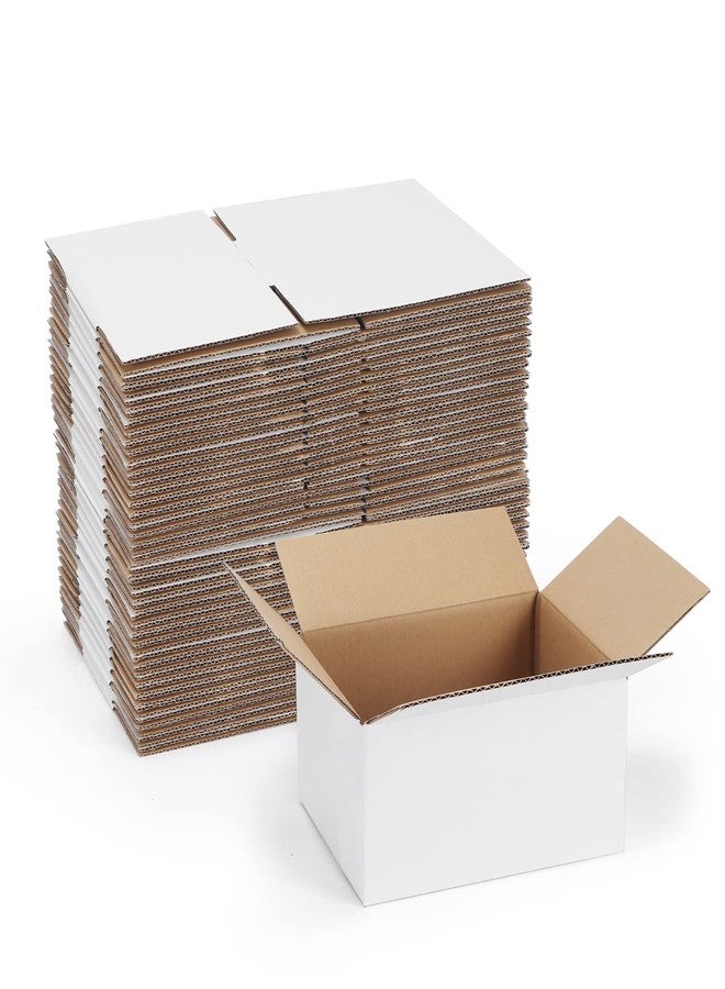 SPEPLA 40 Pack Small Shipping Boxes 8x6x4 Inches, White Corrugated Cardboard Mailing Box for Shipping, Packing, Business - Image 1