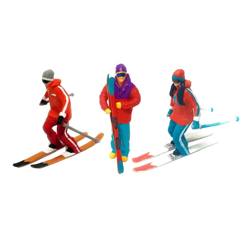 6PCS 1 87 Scale Miniature Skiing People Figures For Diorama Model Scenery - Image 3