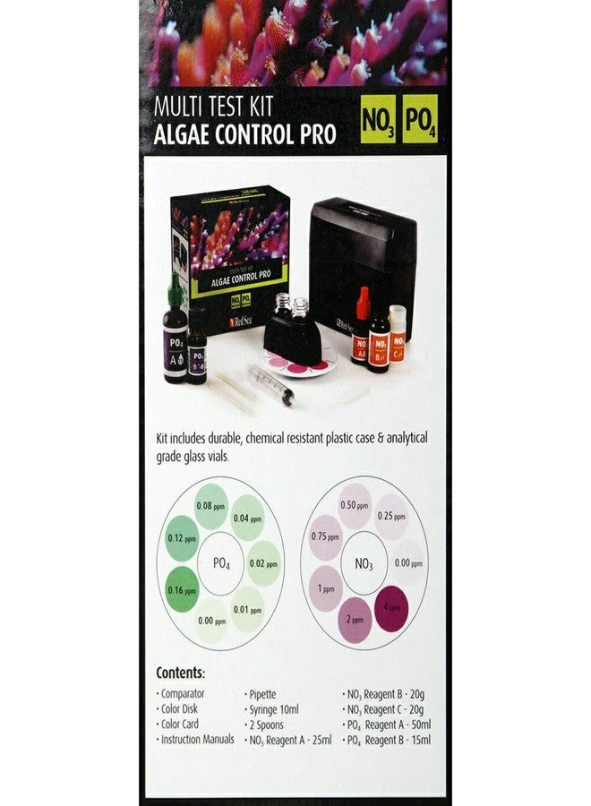 Red Sea Reef Care Algae Control Test Kit - Nitrate & Phosphate - 100 tests - Image 3