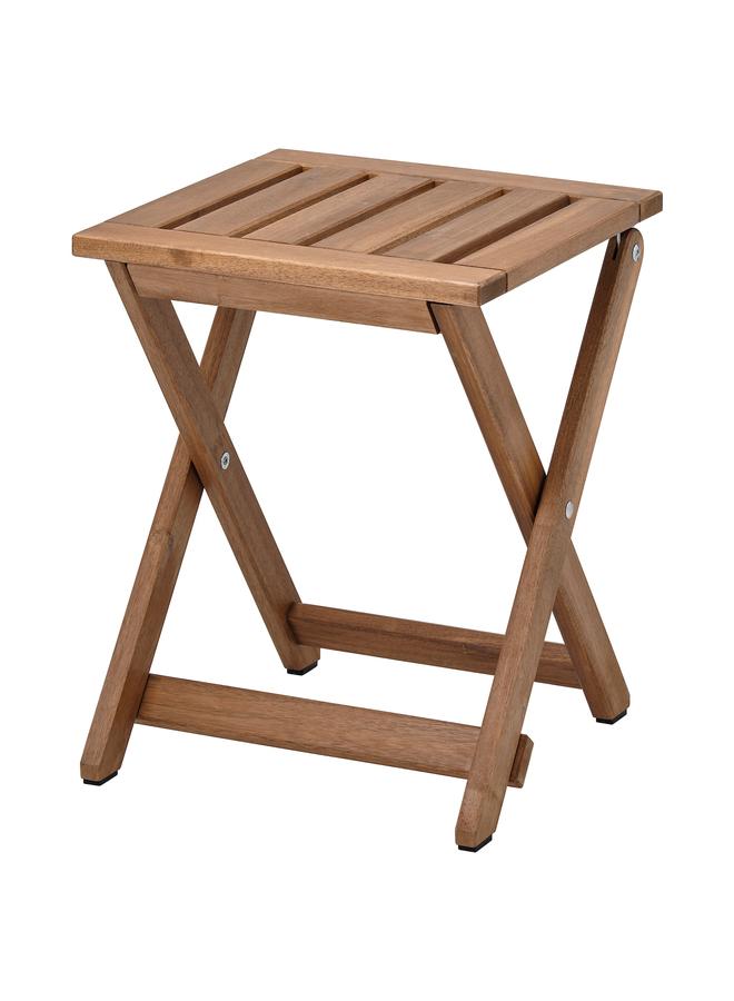 Zaboon Stool, Outdoor, Foldable/Light Brown Stained, 37X45 Cm - Image 1