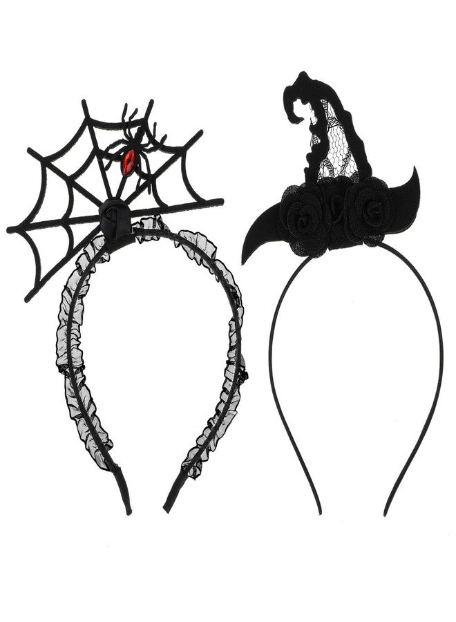 جريفوسيا طقم عصابات رأس للهالوين من قطعتين من جريفوسيا - عنكبوت، شبح، يقطينة، قبعة ساحرة، طوق شعر شيطاني - إكسسوارات تنكرية - Image 1