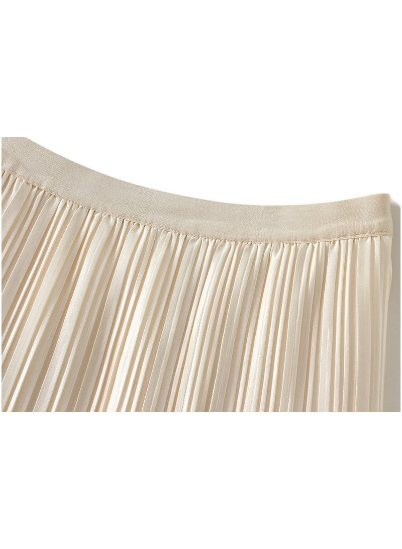 Loquat Women's Gradient Pleated Half Length Skirt Green  - Image 2