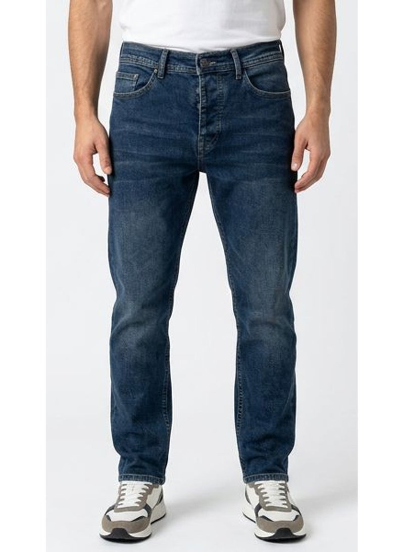 RAVIN Deep Indigo Tapered Fit Denim Jeans - Image 1