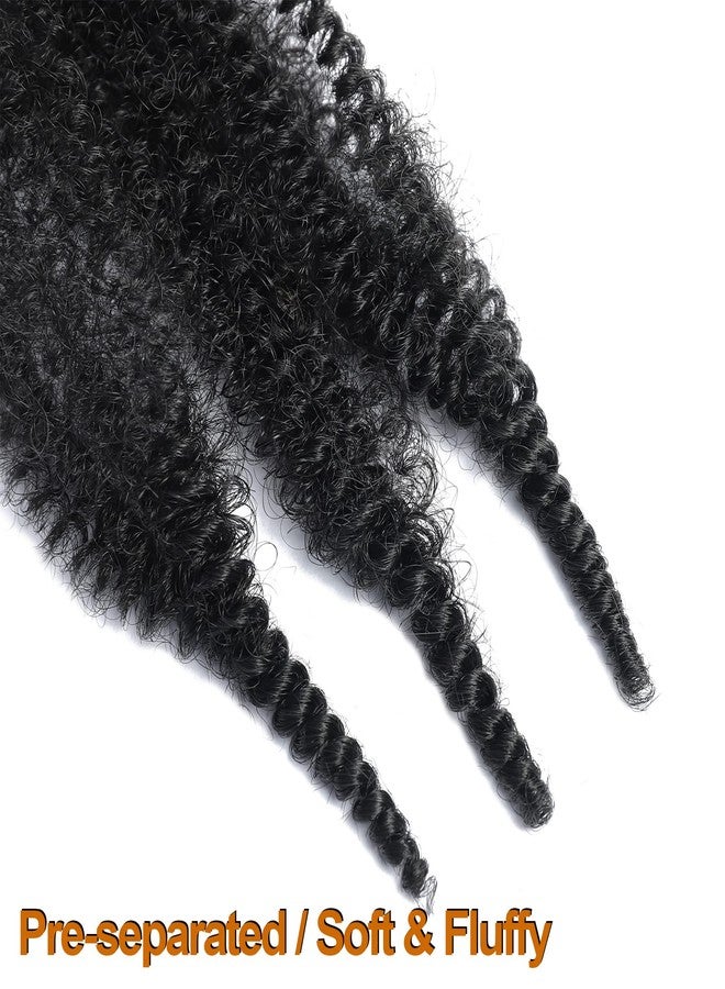 Chicmoi Marley Hair 16 Inch Cuban Twist Hair 8 Pack Marley Twist Braiding Hair Black Springy Afro Twist Hair Pre Fluffed Spring Twists Hair Kinky Braiding Hair Extensions for Women (16in 8P 1B) - Image 5