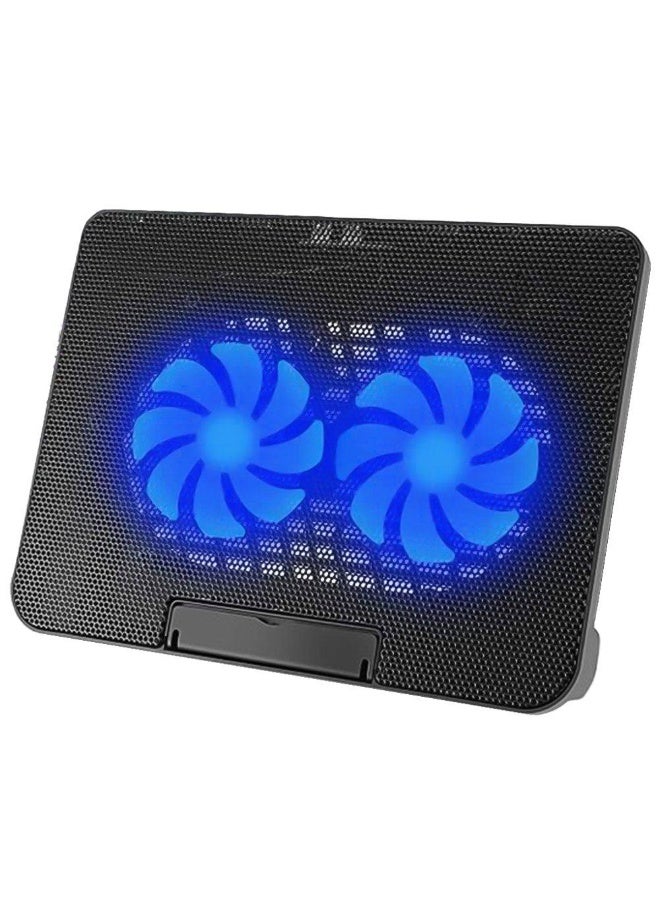 Crash Laptop cooler fan stand with 2 rgb fans suitable for 15,6 -17 inch laptops - Image 1