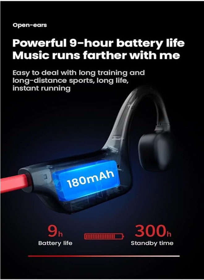General - AS22 Bone Conduction Wireless Bluetooth Headphones are in-ear for running sports noise cancelling open bone conduction headphones are compatible with iPhone and Android - Image 1