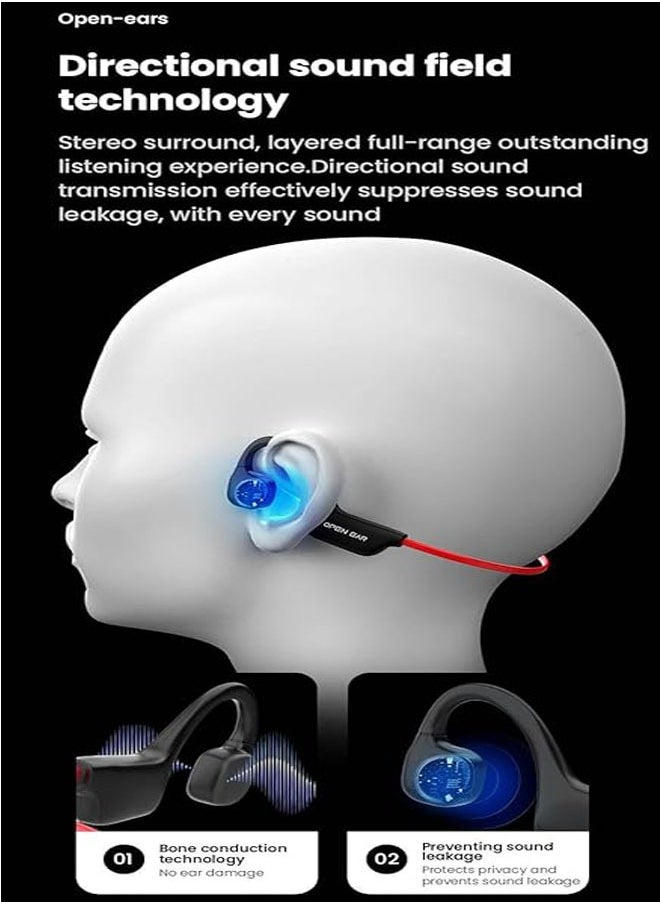 General - AS22 Bone Conduction Wireless Bluetooth Headphones are in-ear for running sports noise cancelling open bone conduction headphones are compatible with iPhone and Android - Image 1