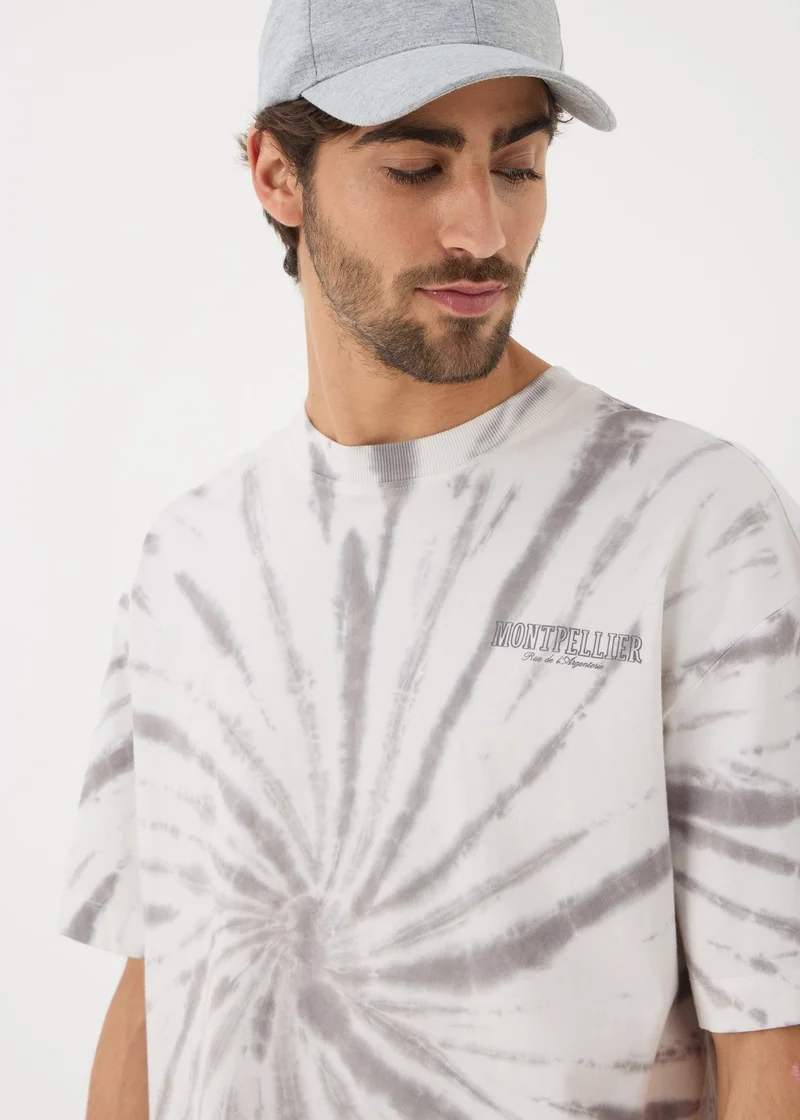 Matalan Grey Tie Dye T-Shirt
