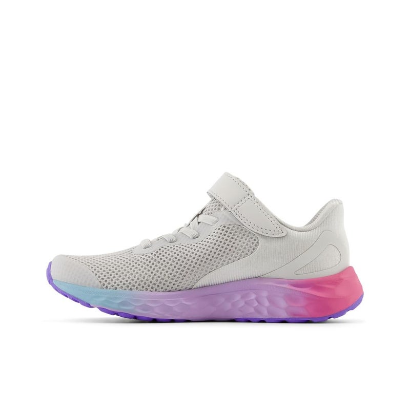 New Balance Kids Fresh Foam Arishi V4 Bungee Lace with Top Strap Running Shoe Grey MatterMid Century PinkLilac Glo 6 M Toddler