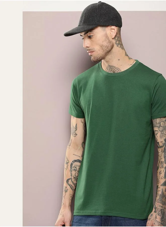 Dillinger Plain Cotton Regular Fit T-Shirt