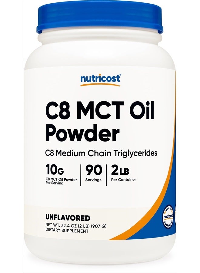 Nutricost مسحوق زيت MCT C8 2 رطل (32 أونصة) - 95% مسحوق زيت MCT C8 - Image 1