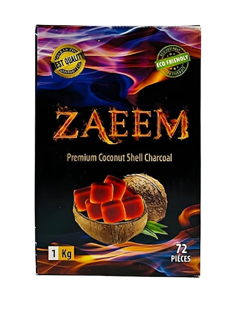ZAEEM 72 pcs Coconut Shell Premium Charcoal Cubes - Image 1