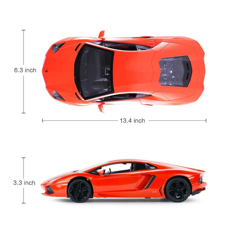 RASTAR RC Car 1:14 Lamborghini Aventador LP700-4 Remote Control Car for Boys 8-12, Working Lights - Orange 2.4GHz RC Lamborghini Toy Car - Image 4