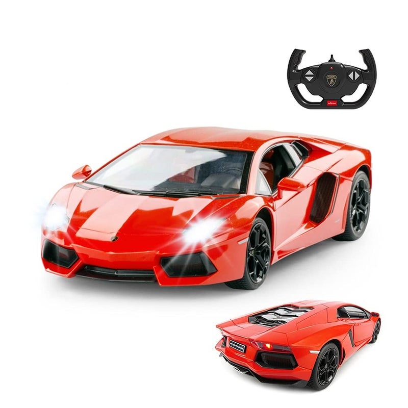RASTAR RC Car 1:14 Lamborghini Aventador LP700-4 Remote Control Car for Boys 8-12, Working Lights - Orange 2.4GHz RC Lamborghini Toy Car - Image 1