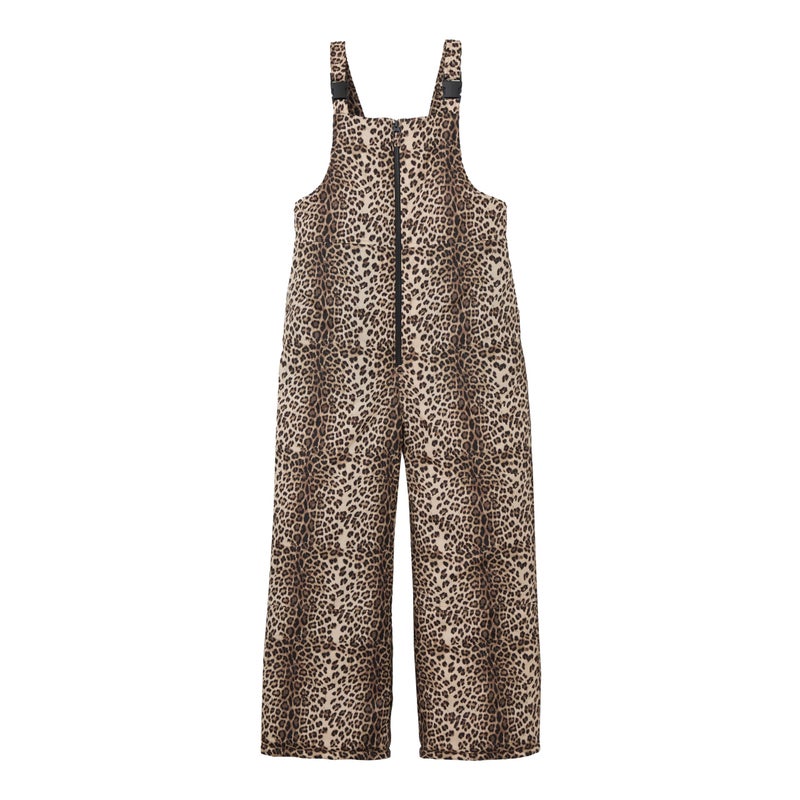 Jessica Simpson Girls' Insulated Ski Bib Snow Pants, Leopard, 6X - Image 1