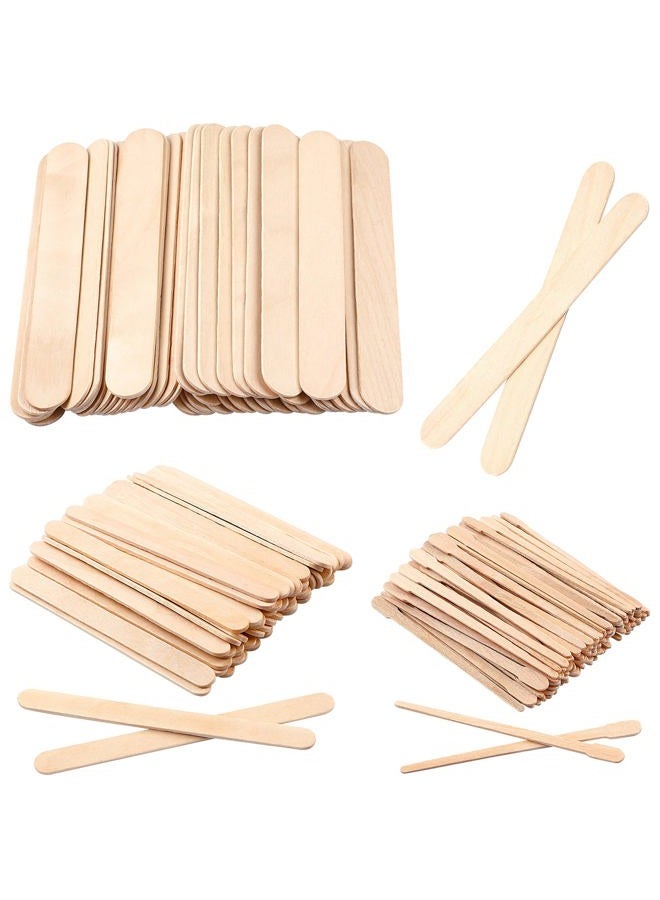 JANYUN 150 Pcs Assorted Style Eyebrow Wax Sticks Waxing Applicator Wooden Wax Spatulas Kit for Face and Small Hair Removal Sticks - Image 1