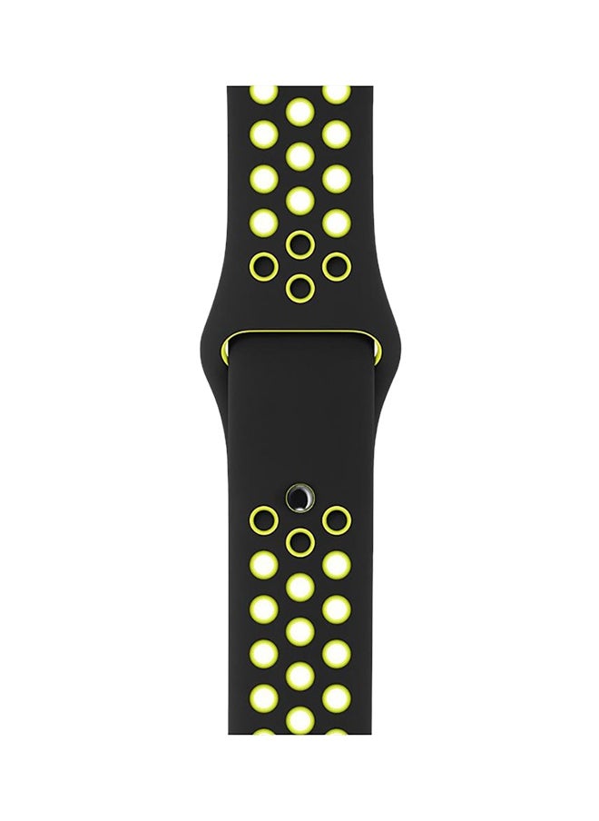 NIBEMINENT - Replacement Band For Apple Watch Nike+ 42-44mm Black/Green - Image 1
