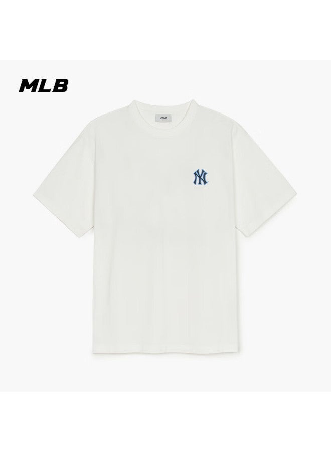 إم إل بي MLB نيويورك يانكيز Oversized تي شيرت - قاعدة أبيض مع كامو نيويورك شعار الطباعة، تناسب مريح، قماش القطن الممتاز، قمة ملابس الشارع للتصميم اليومي والعادي - Image 4