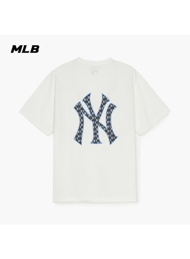 إم إل بي MLB نيويورك يانكيز Oversized تي شيرت - قاعدة أبيض مع كامو نيويورك شعار الطباعة، تناسب مريح، قماش القطن الممتاز، قمة ملابس الشارع للتصميم اليومي والعادي - Image 2