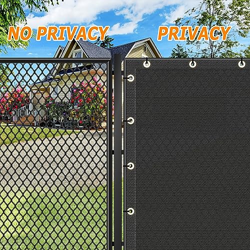 KANAGAWA 8ft x 50ft Privacy Screen Fence, 90% Blockage Heavy Duty 175 GSM Fencing Mesh Net Cover for Outdoor Wall Garden Yard Backyard 40 Cable Zip Ties Included Black - Image 4