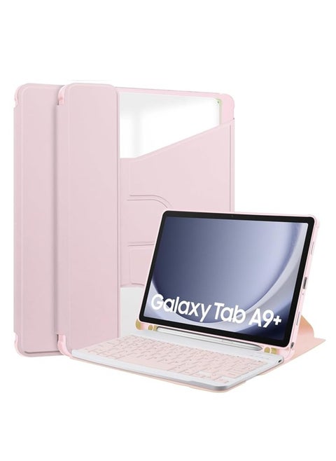 The keyboard case is compatible with the Samsung Galaxy Tab A9 plus 11 slim case with pen slot and detachable wireless Bluetooth keyboard