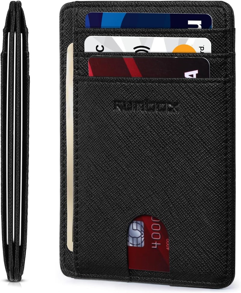 RUNBOX Slim Minimalist Front Pocket RFID Blocking Leather Wallets for Men and Women Card Holder Wallets Gifts for men - Image 1
