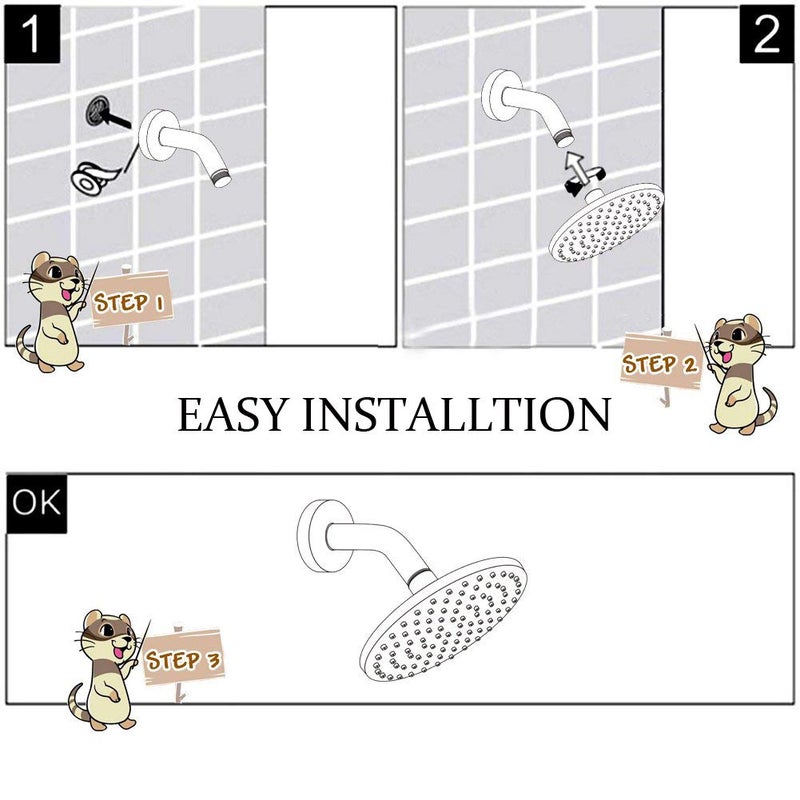 ALTON SHR20560 6INCH Brass Arm with Wall Flange Chrome - Image 5