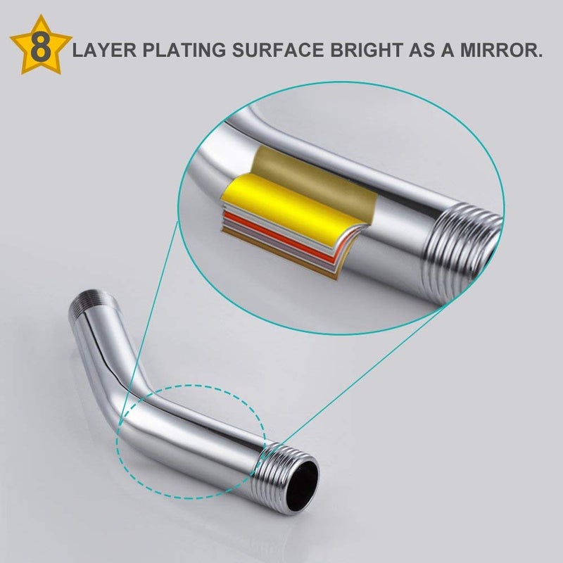 ALTON SHR20560 6INCH Brass Arm with Wall Flange Chrome - Image 3