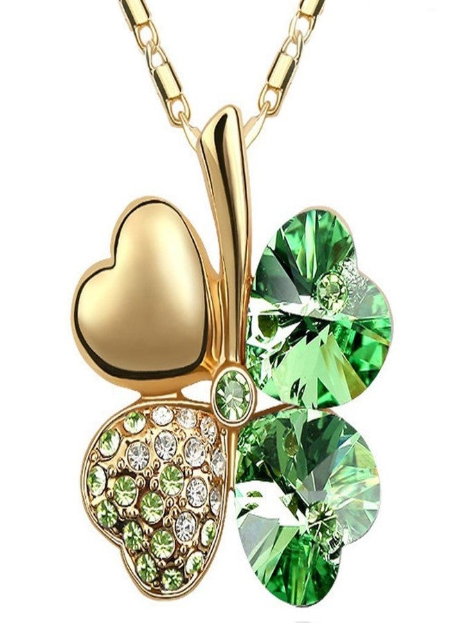 Mall of Style Irish Necklace - Shamrock Chain - Gold Clover Pendant - Good Luck Jewelry (Gold Necklace) - Image 1