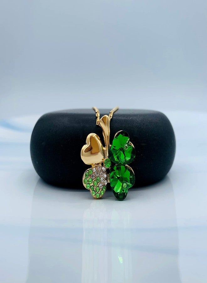 Mall of Style Irish Necklace - Shamrock Chain - Gold Clover Pendant - Good Luck Jewelry (Gold Necklace) - Image 4