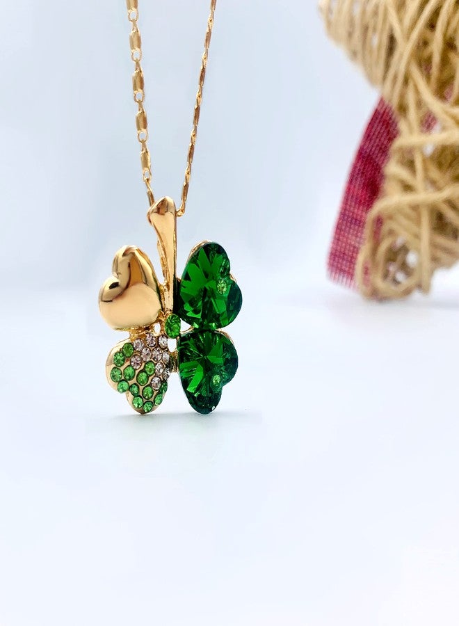 Mall of Style Irish Necklace - Shamrock Chain - Gold Clover Pendant - Good Luck Jewelry (Gold Necklace) - Image 5