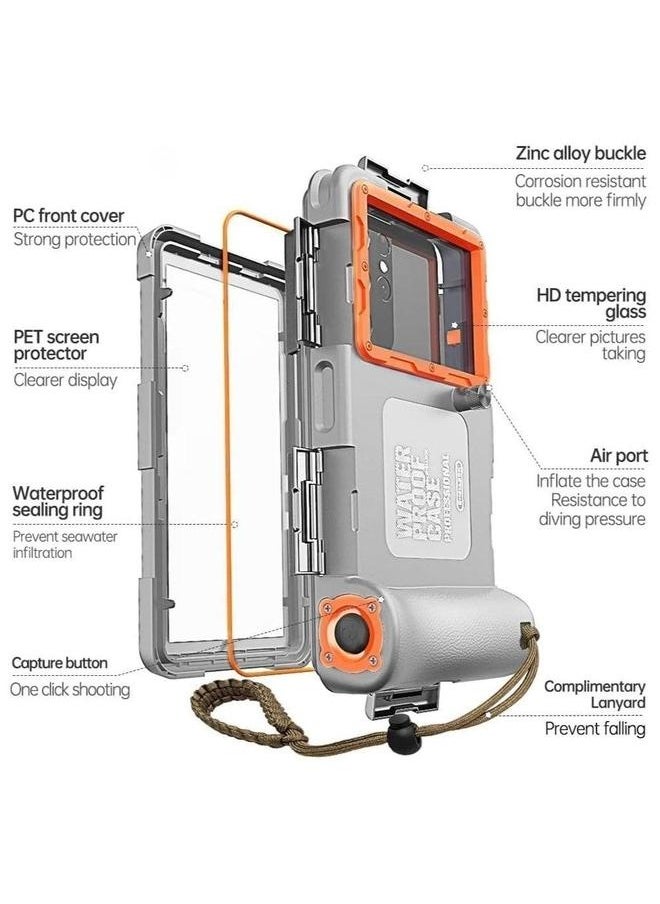 Generic - IP68 Waterproof Case for iPhone 16 / Plus/Pro/Pro Max,Universal Diving Underwater Phone Case,Sealed Photography Protective Cover Suitable Swimming u0026 - Image 1