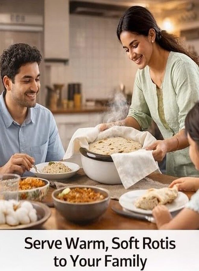 PRIMINI Cotton Roti Clothes Wrap with Flaps, Double Layer Cotton Cover for Chapati, Hot Case, Traditional Style Kitchen Chapati Wrap, Kitchen Roti Cover for Tiffin (Pack Of 3.) - Image 4