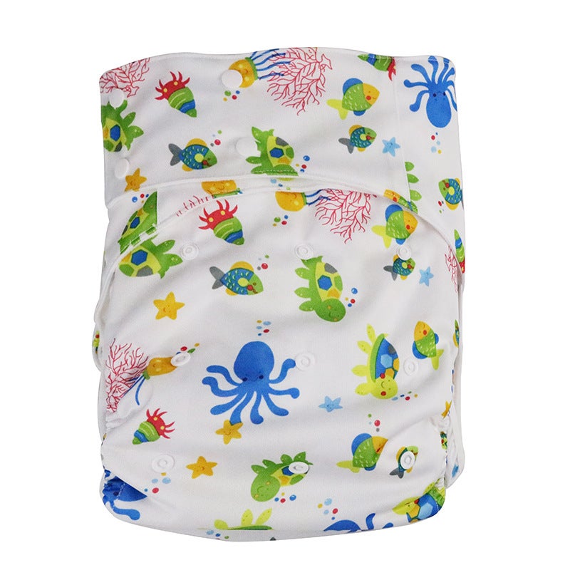 Generic Adult Snap Cloth Diaper Large Washable Breathable Leak-Proof R05 