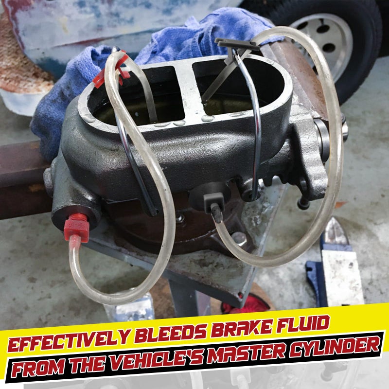 Enhon Master Cylinder Bleeder Kit Complete Brake Bleeder Kit with 22 in Clear Hose, Clip, PTFE Tape, SAE and Metric Fittings Universal Fit(29 Pcs) - Image 5