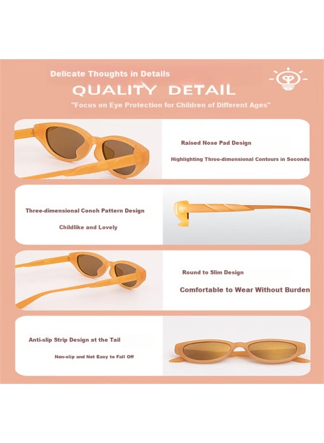 Kigo Kigo Fashion New Polarized Uv Protection Sunglasses Retro Unisex Kids Blue Light Blocking (6-12 Years Old) - Image 5