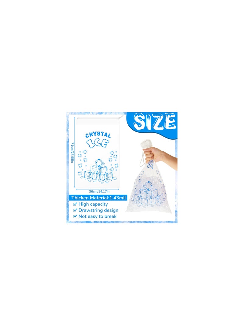 Generic Plastic Ice Packs, 8 Lb Ice Packs with Drawstring Heavy Duty Reusable Bag, Safe and Odorless, Can be In Direct Contact with Food, Indoor and Outdoor Not Easy To Tear for Party, Picnic, Travel(100pcs)  - Image 3