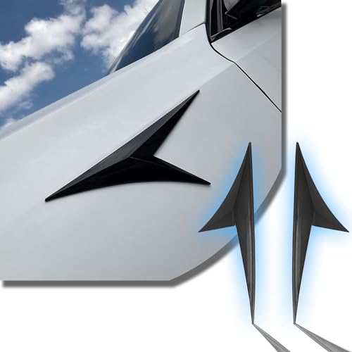 AAKICHI 2 PCS Car Fender Side Vents, ABS Air Flow Intake Hole Grille Spoiler Auto Exterior Accessories Universal (Black) - Image 2