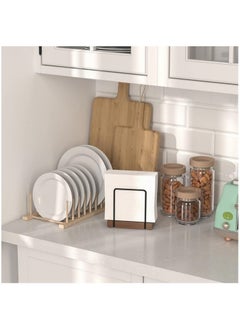 Generic Napkin Holder for Dining Table - Rustic Standing Paper Towel Dispenser for Kitchen & Restaurant Decor  - Image 3