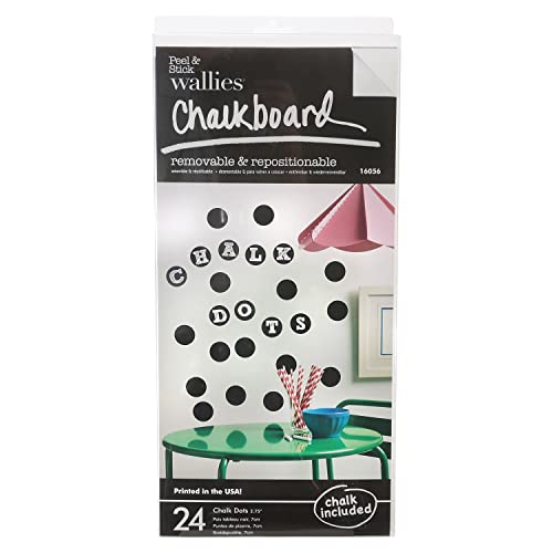 Wallies Peel and Stick Black Chalkboard Dots, Set of 24 - Image 1