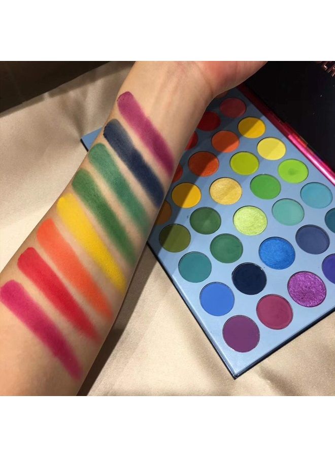 Bestland 39 Color Rainbow Eyeshadow Palette - Professional Makeup Matte Metallic Shimmer Eye Shadow Palettes - Ultra Pigmented Powder Bright Vibrant Colors Shades Cosmetics Set - Image 4