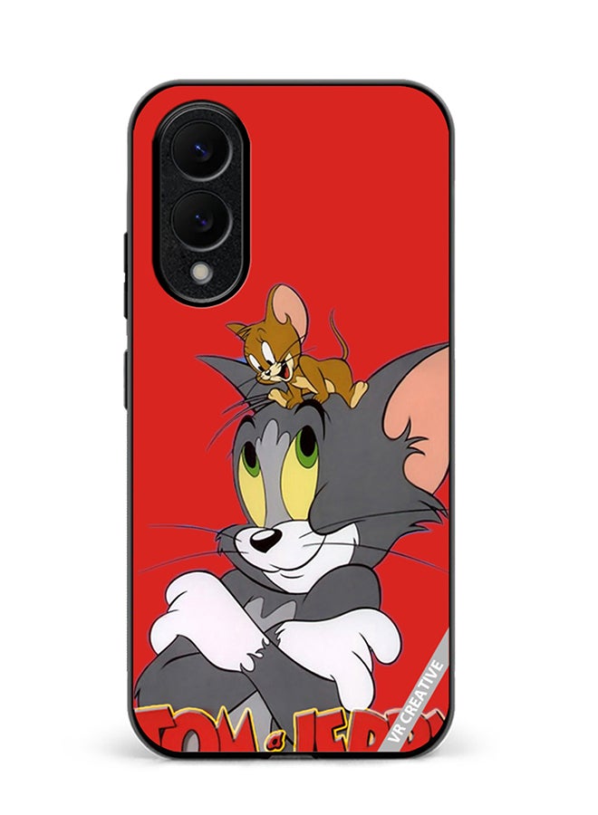 VR CREATIVE Protective Case Cover For Samsung Galaxy S25 Edge Tom And Jerry Design Multicolour