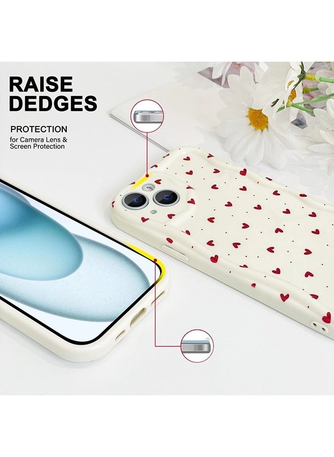 ShebSheb Simple Wave Design Phone Case for iPhone 14  , Wavy Frame Soft TPU Aesthetic Phone Cover  - Image 3