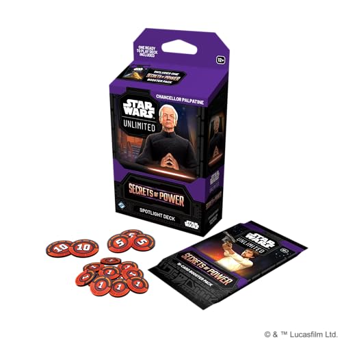 Asmodee Star Wars Unlimited TCG Secrets of Power Chancellor Palpatine Spotlight Deck PreBuilt 50Card ReadytoPlay Deck with Booster Pack Ages 12 2 Players 20 Minute Playtime - Image 5